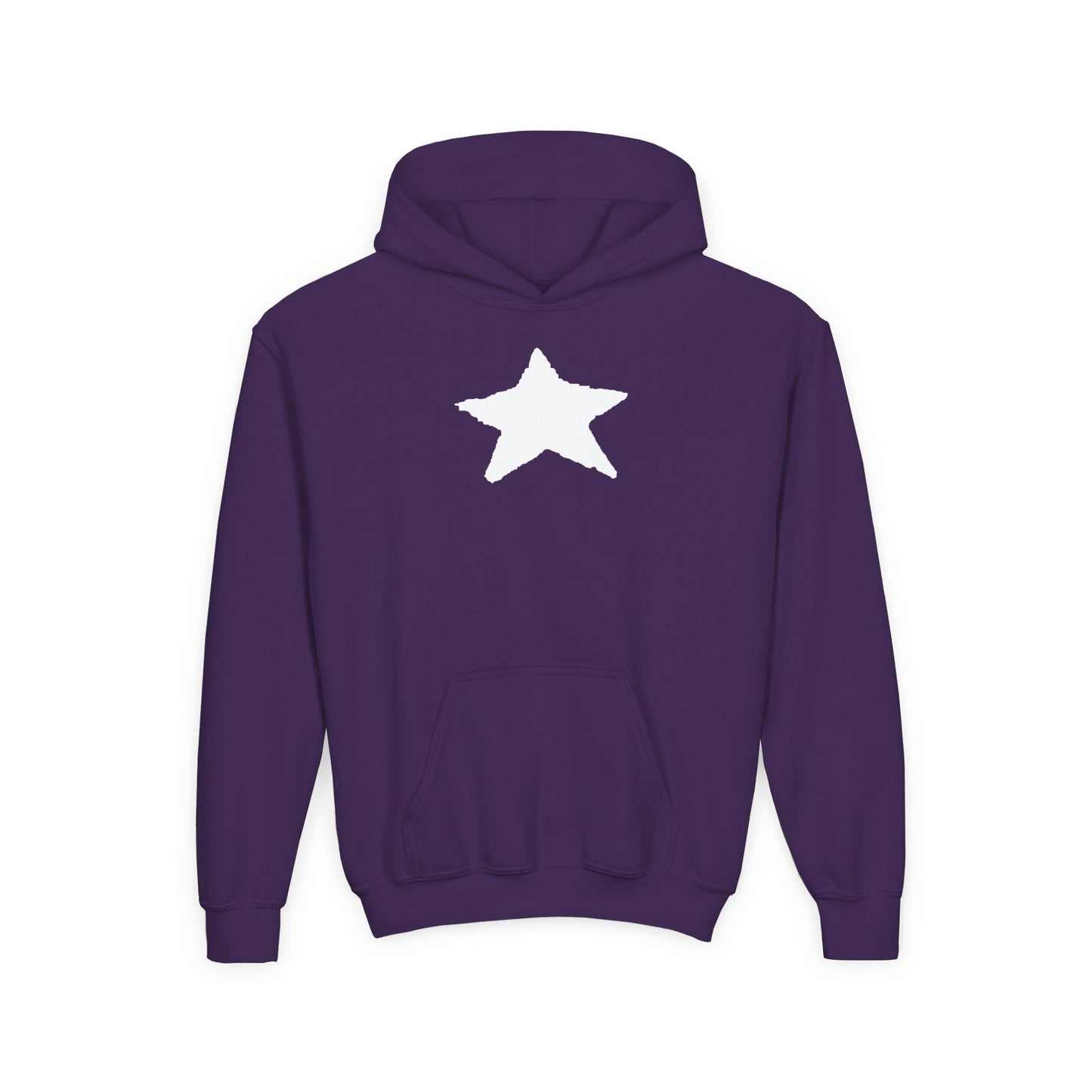 Star Youth Heavy Blend Hooded Sweatshirt — Kids Cozy Kangaroo Pocket