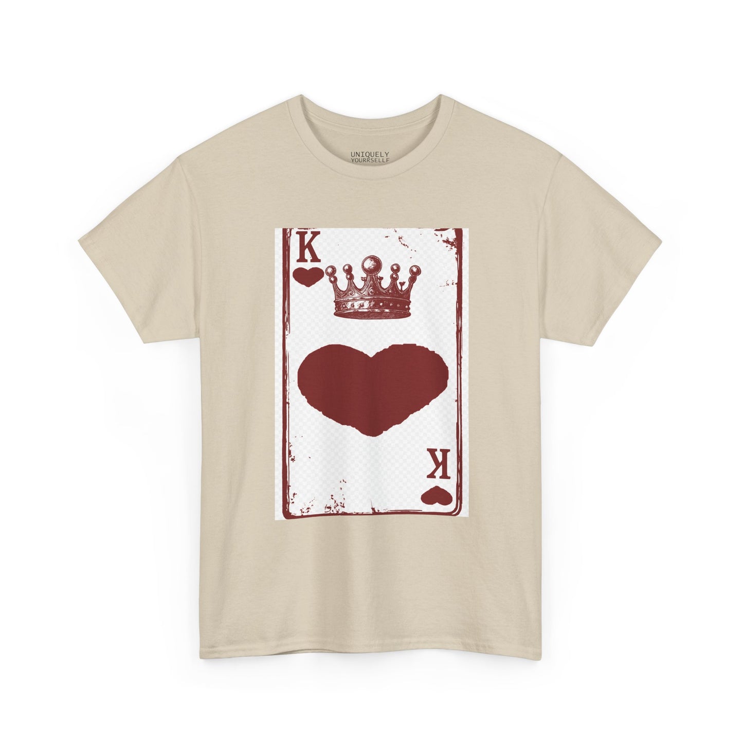 King of Hearts — Unisex Heavy Cotton Tee (Playing Card Graphic) | UNIQUELY YOURRSELLF