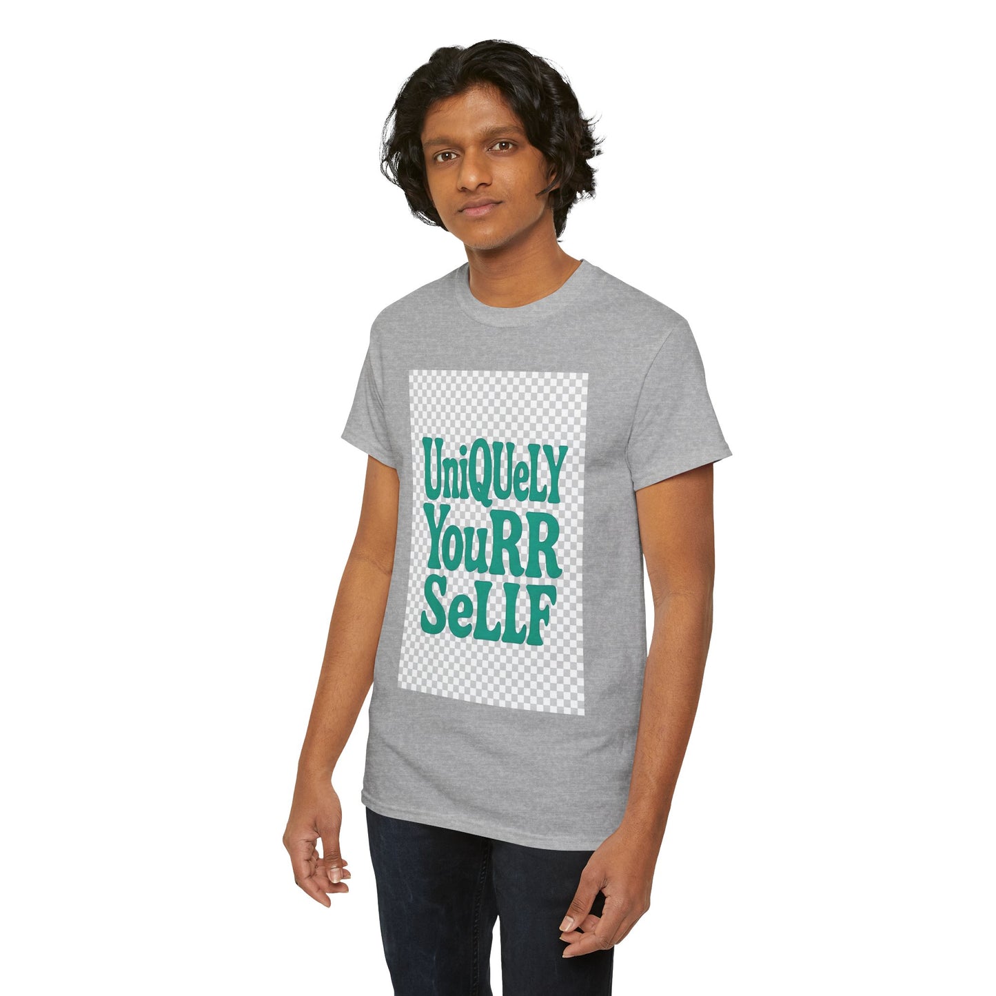 Uniquely Yourrsellf Unisex Heavy Cotton Tee – Empowerment Graphic Shirt, Everyday Comfort | UNIQUELY YOURRSELLF