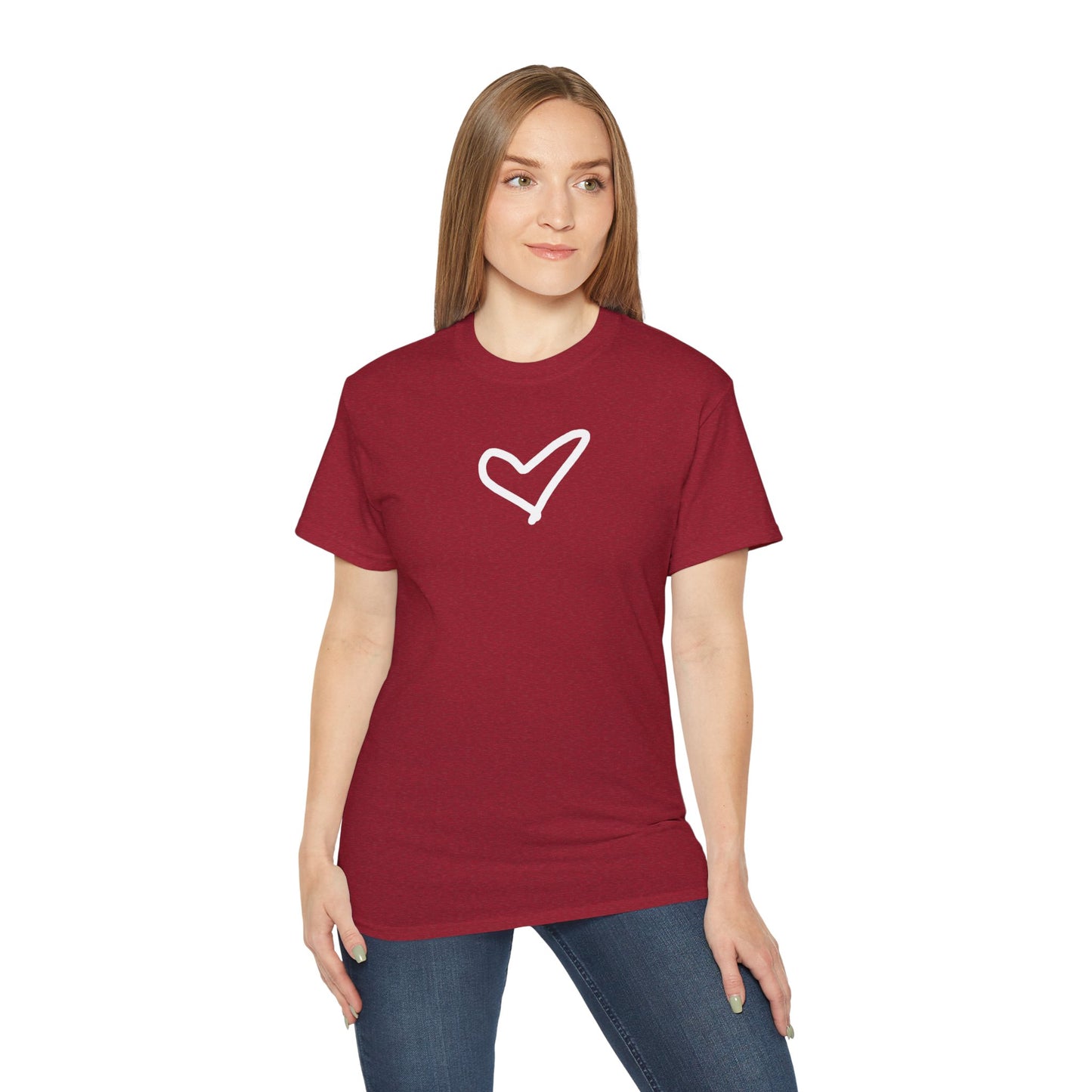 Heart Unisex Softstyle T-Shirt — 100% Ring-Spun Cotton