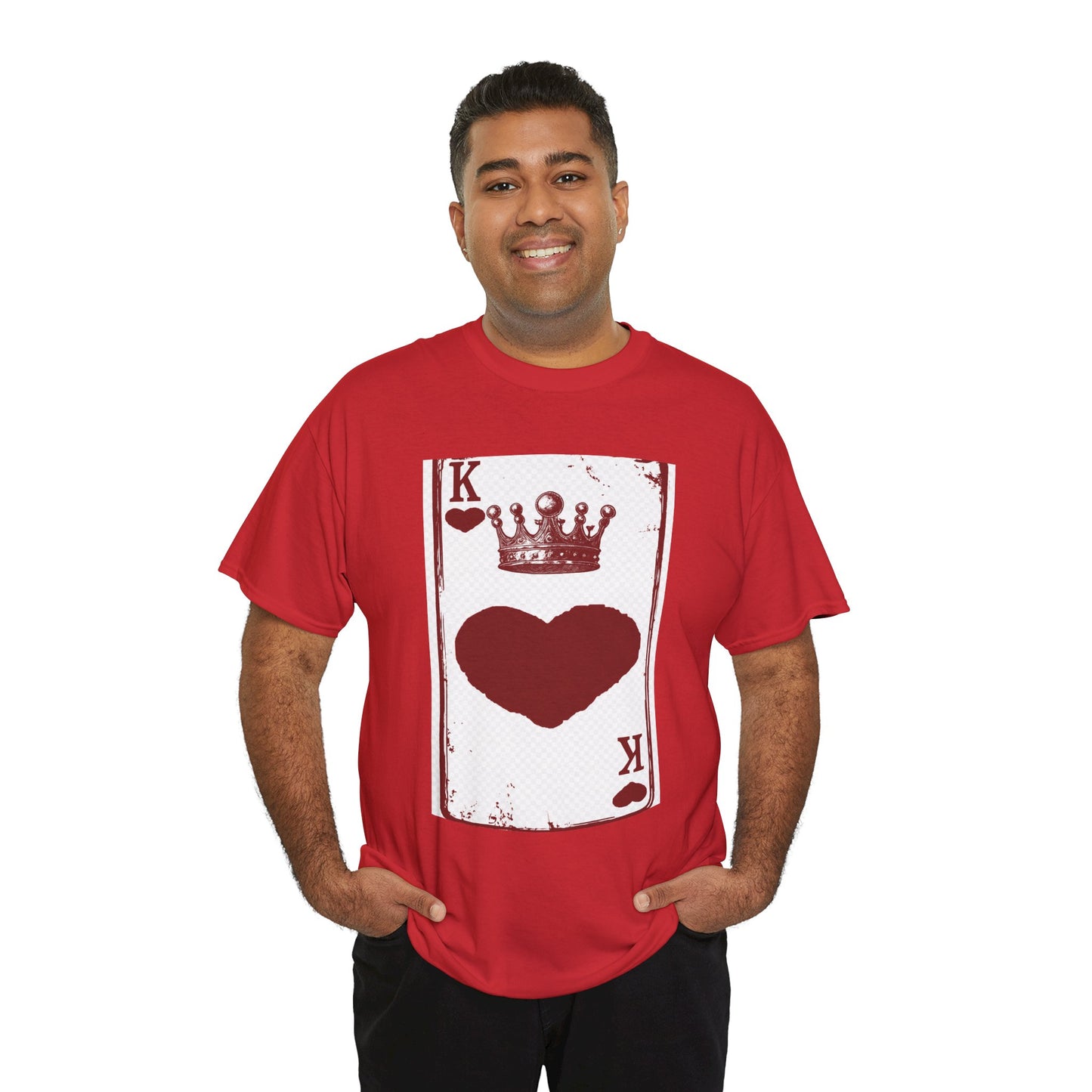King of Hearts — Unisex Heavy Cotton Tee (Playing Card Graphic) | UNIQUELY YOURRSELLF